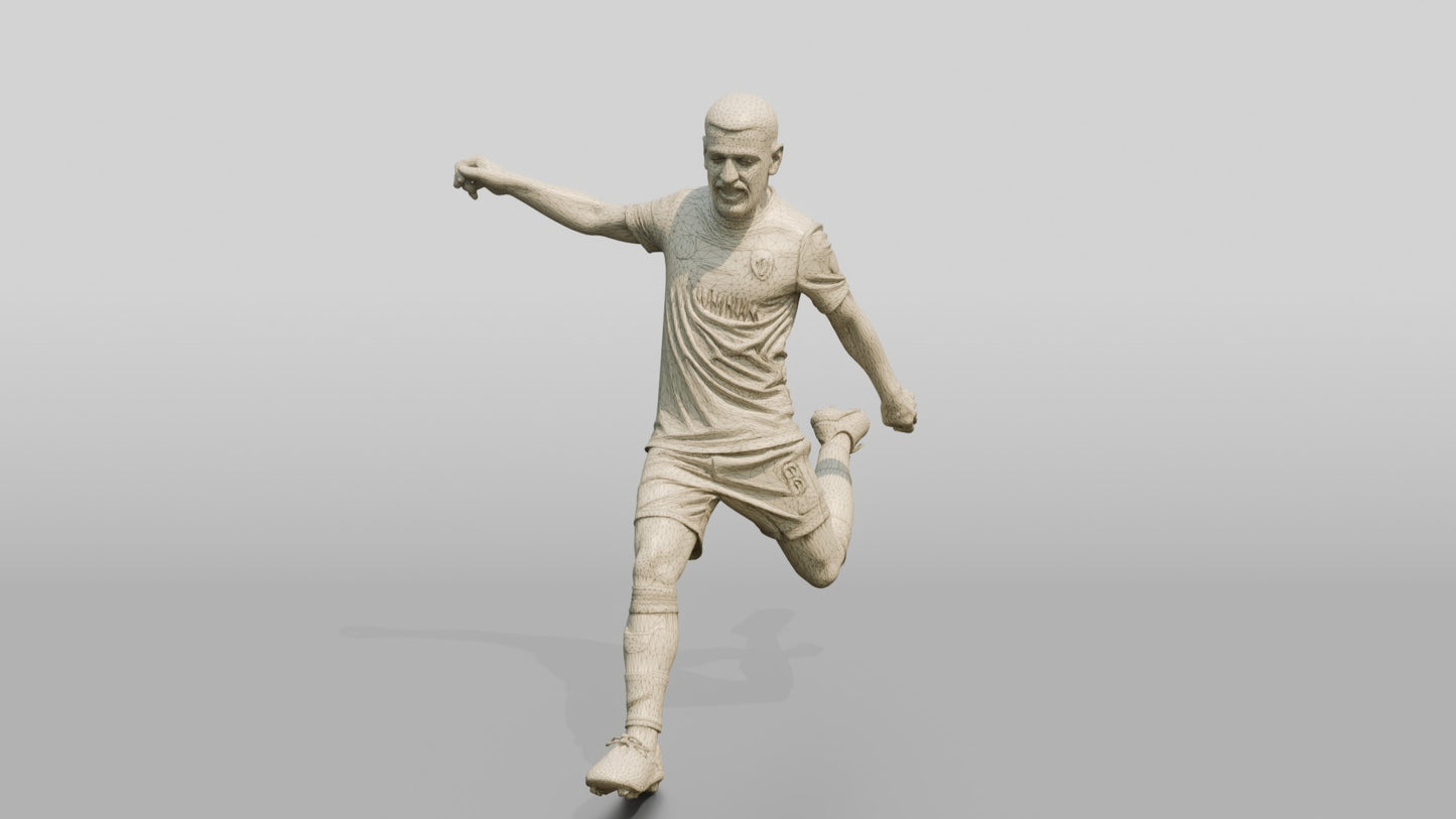 Soccer Player Taking a Power Shot