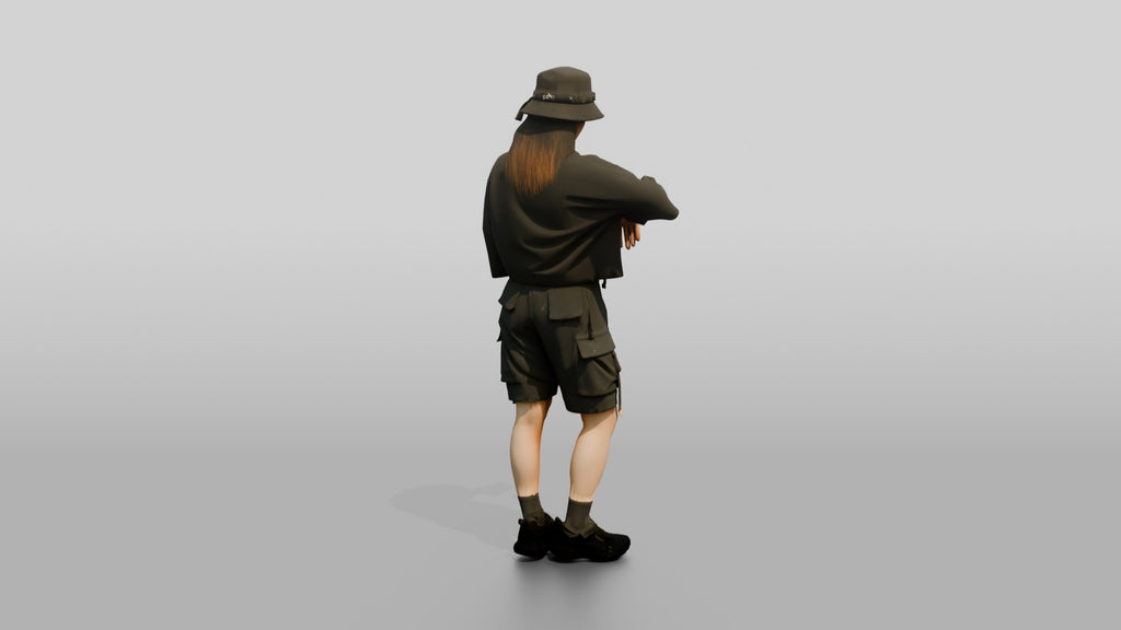 Techwear Woman Checking Her Phone