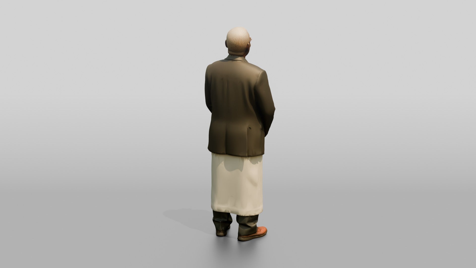 Elderly African Man in a Tweed Jacket Laughing