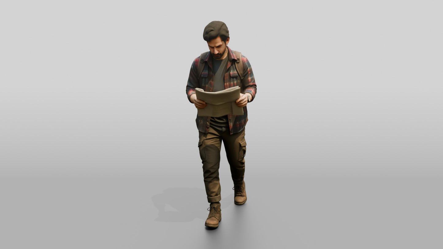 South American Male Walking