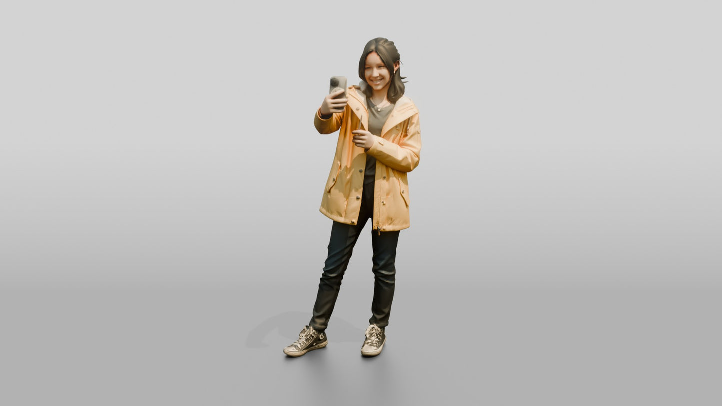 Southeast Asian Teen Girl Taking a Selfie