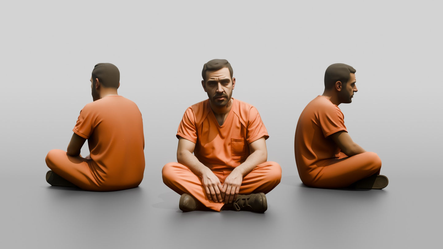 Middle Eastern Male Prisoner