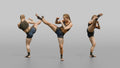 Kickboxer Axe Kick Downward