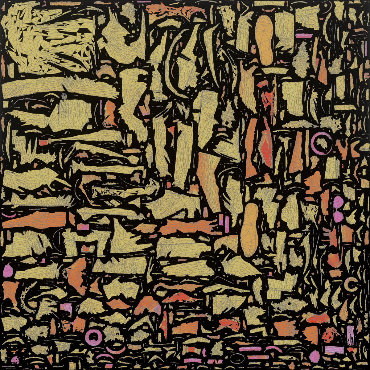 Patron Man Standing With Sunglasses On, Holding A Cocktail - UV layout, metallic roughness map