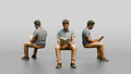Young Syrian Man Reading on a Park Bench