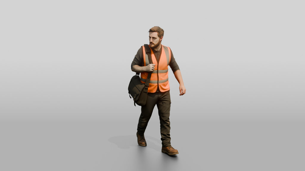 Courier in Hi-Vis Vest