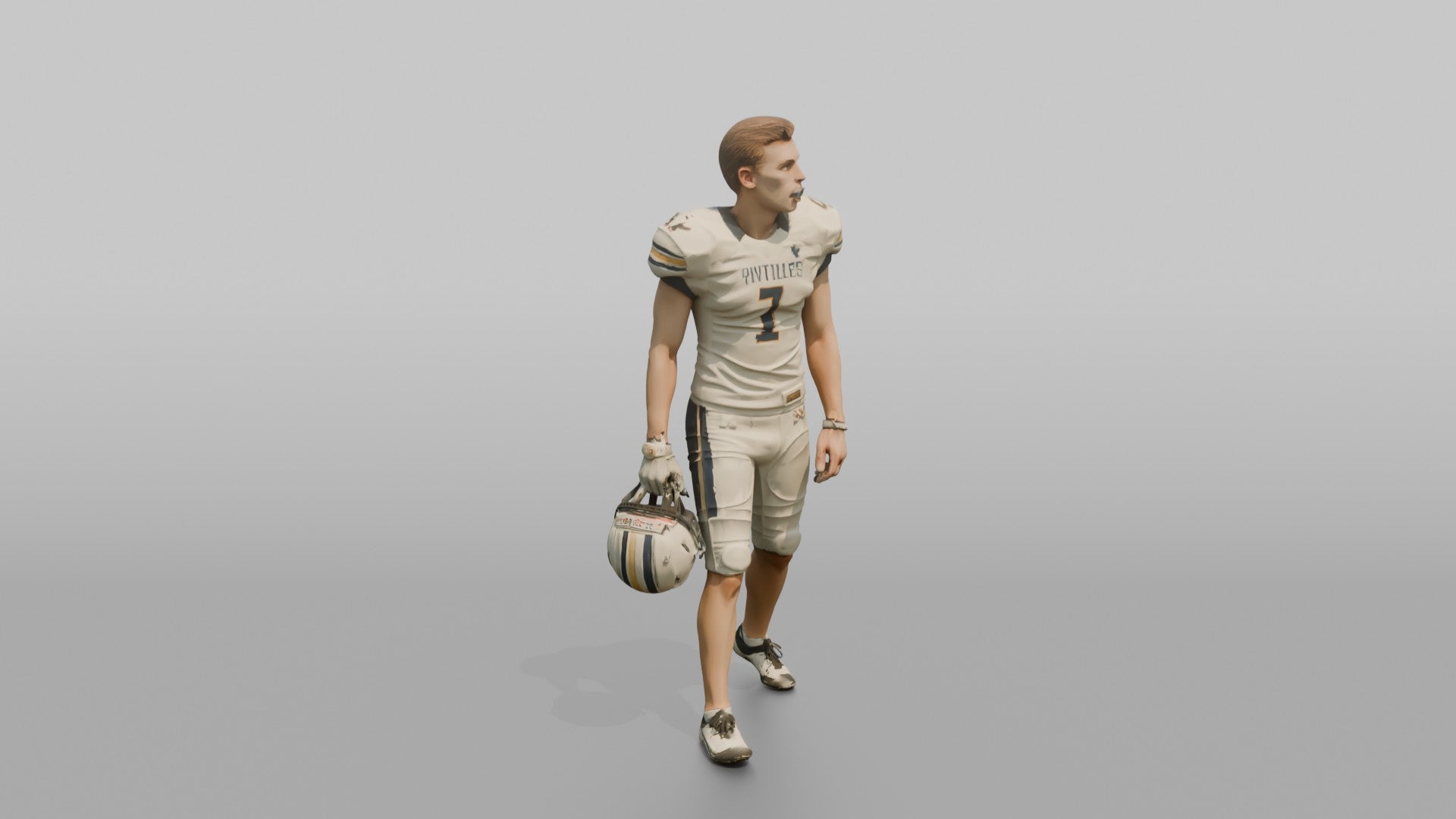 Placekicker Lining Up His Approach