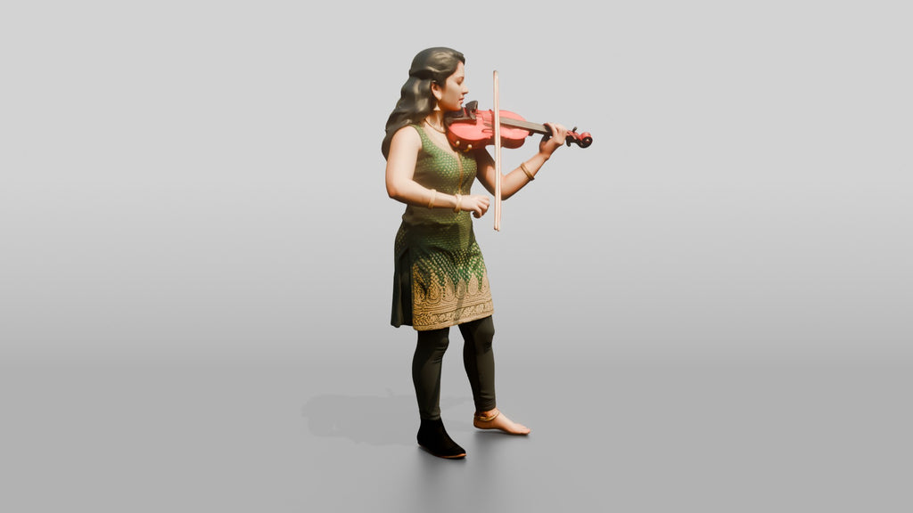 Fusion Violinist Playing Electric Violin