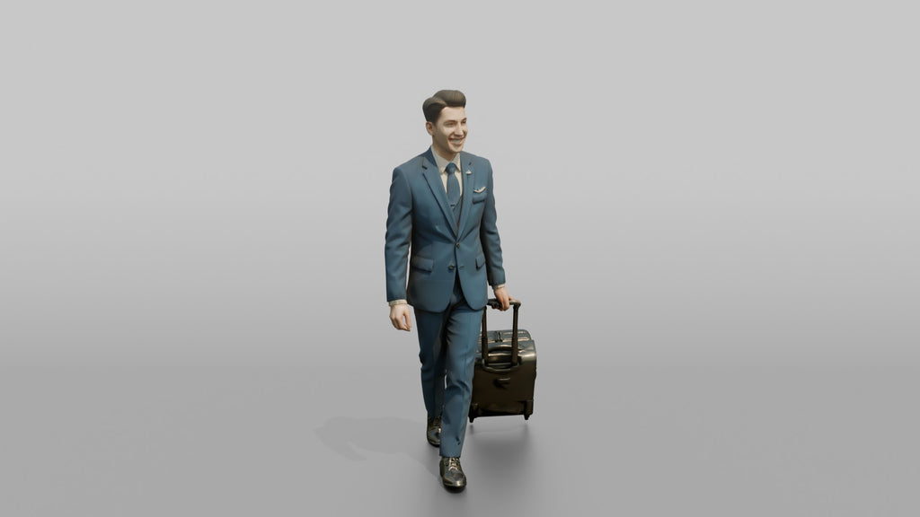Caucasian Co-Pilot Waving a Warm Greeting