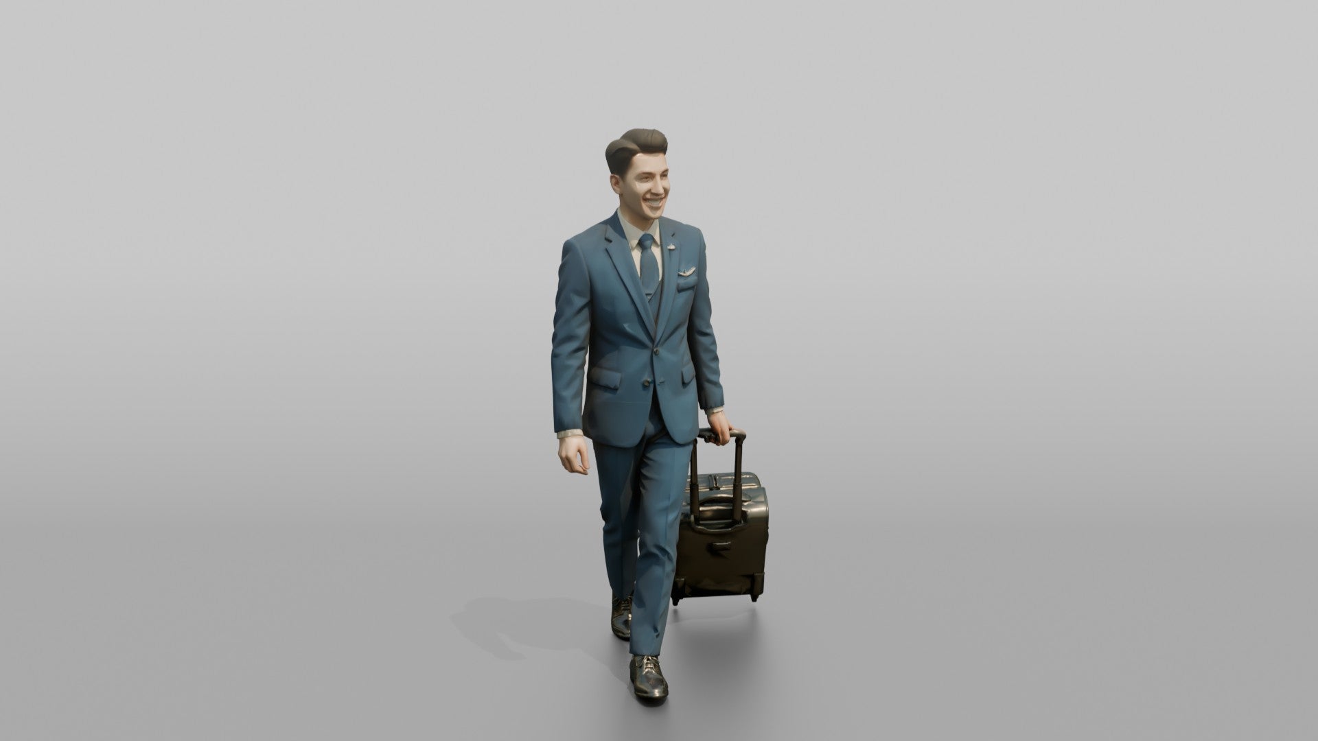 Caucasian Co-Pilot Waving a Warm Greeting