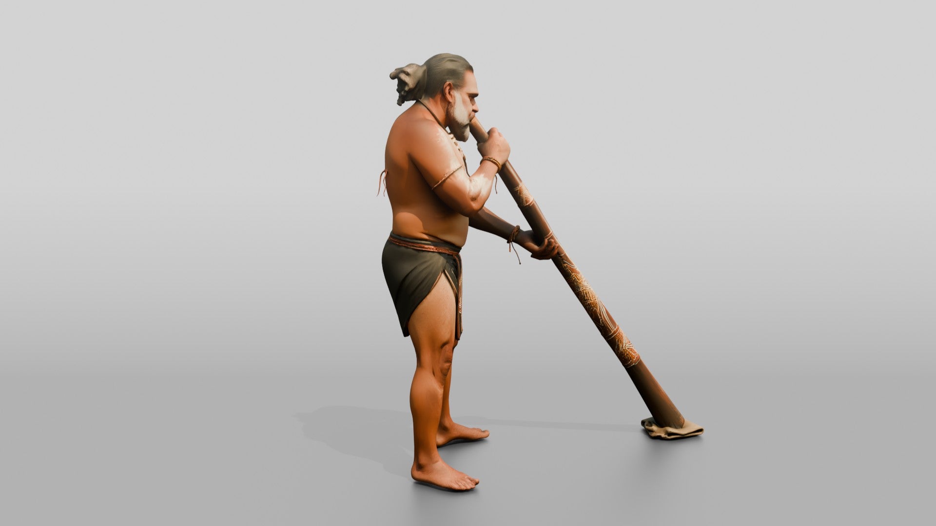 Didgeridoo Player with Painted Instrument