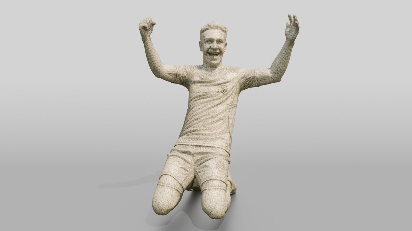 Soccer Player Knee Slide Celebration