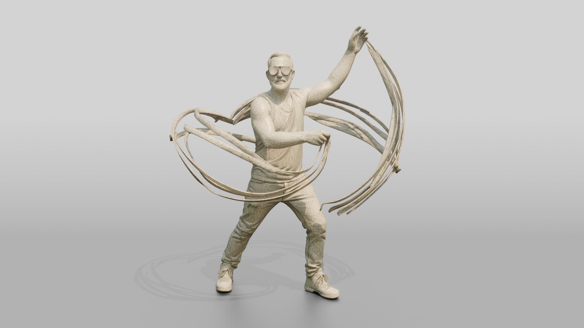 Man Dancing with Festival Ribbons