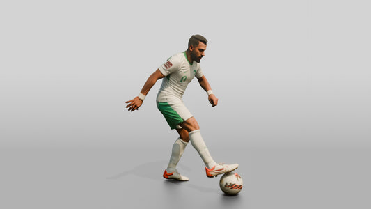 Soccer Player Sole-Roll Skill Move - 3D character model, view 1