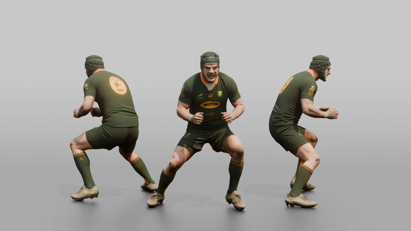 South African Defender Bracing for a Collision