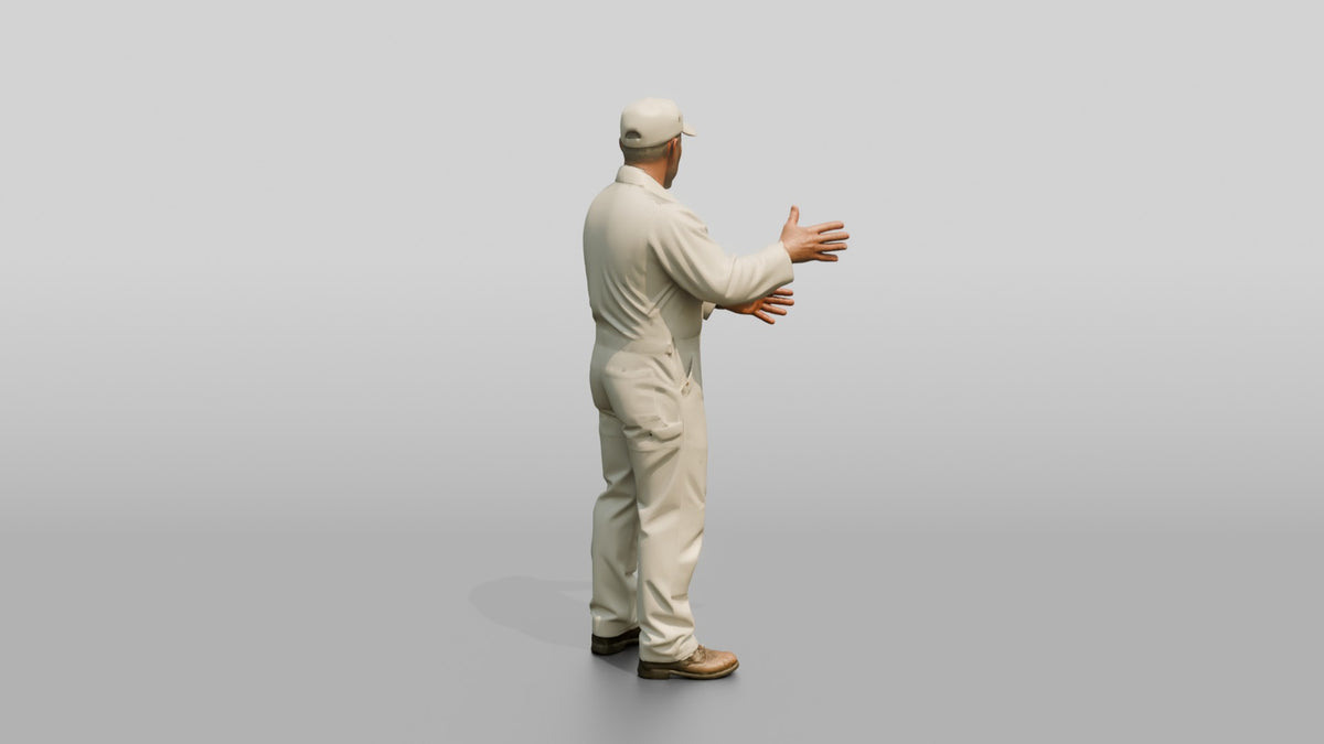 Construction Worker Man 85 - 3D character model, view 3