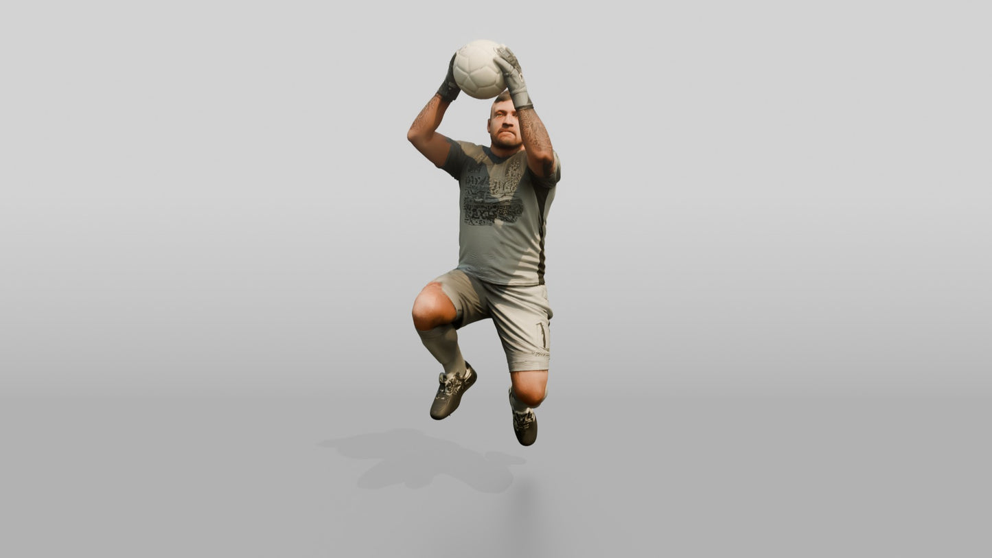 Goalkeeper Catching a High Cross