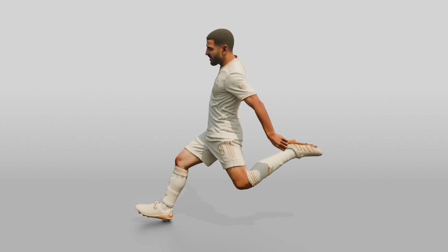 Soccer Player Taking a Power Shot