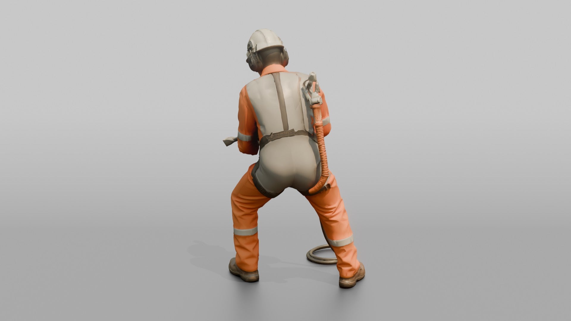 Ordinary Seaman Scraping Rust Off a Hull Plate