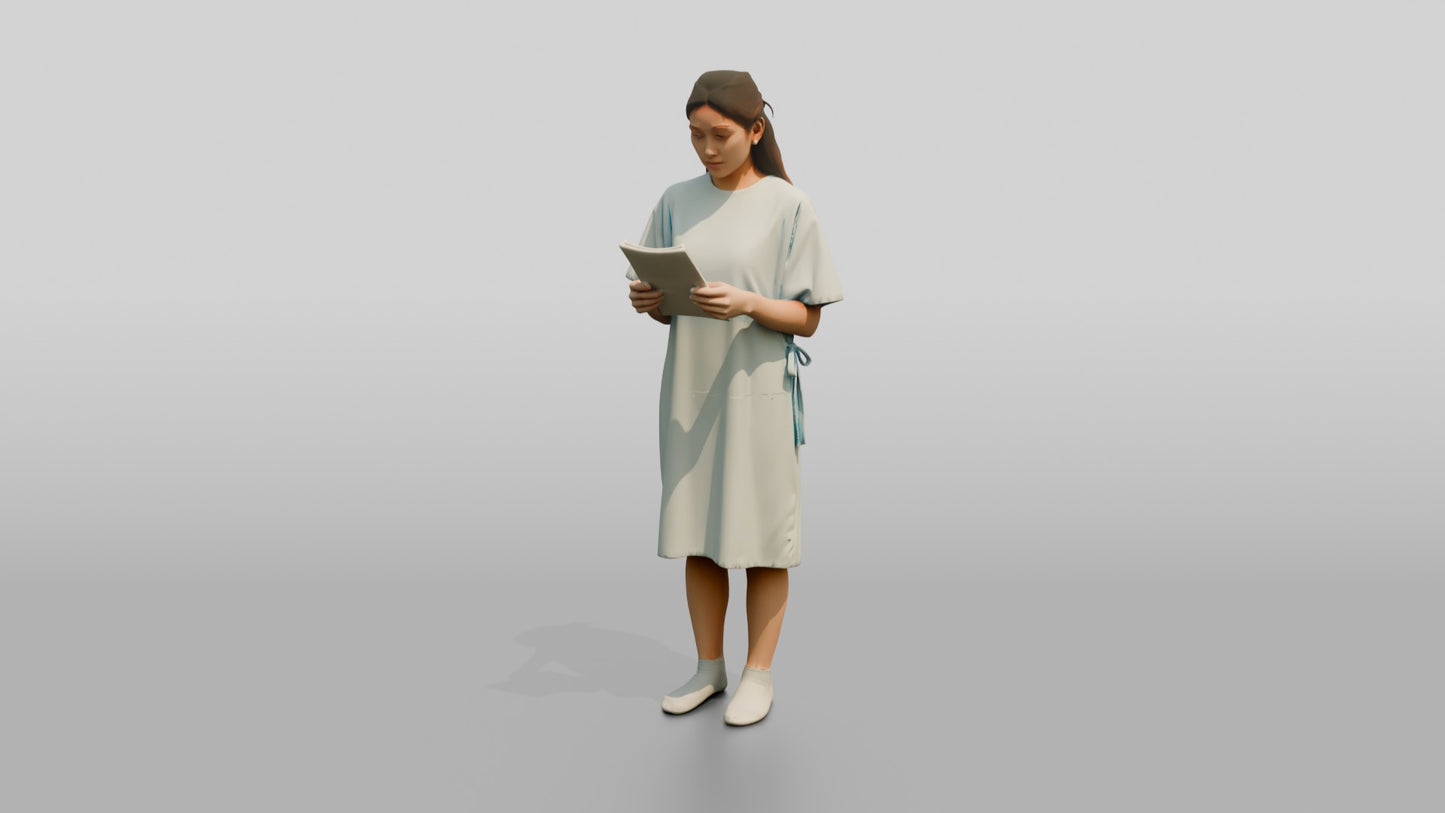Woman Patient Reading a Letter