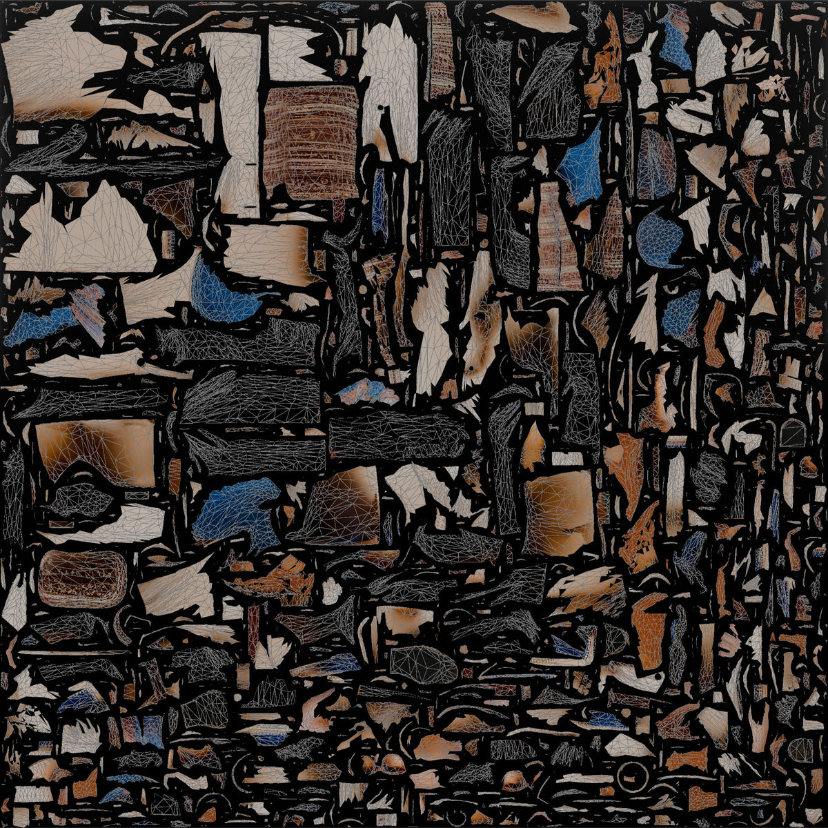 Woman in Headscarf and Trench Coat with Sunglasses - UV layout, base color map