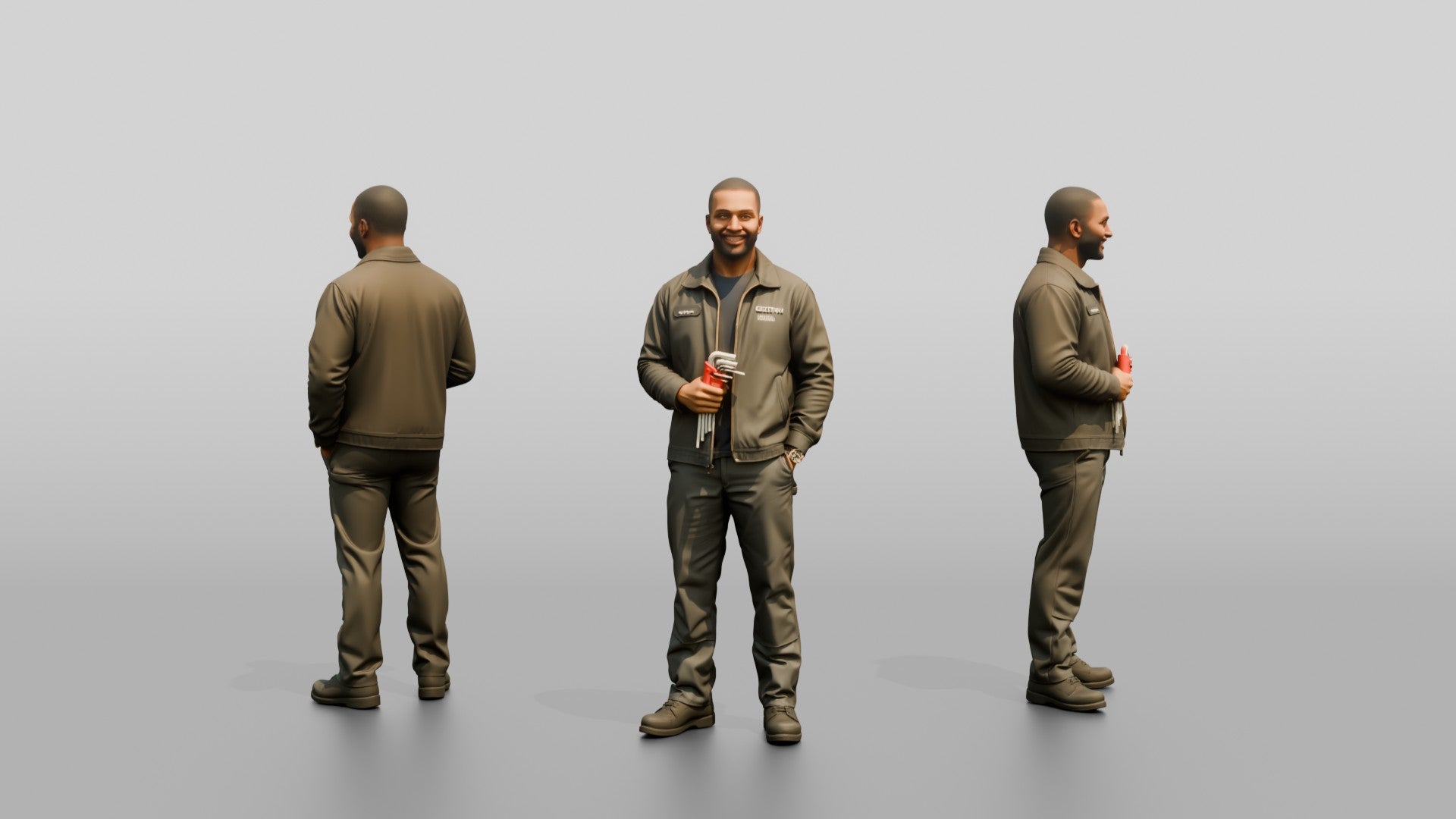 Mechanic Holding a Set of Allen Keys