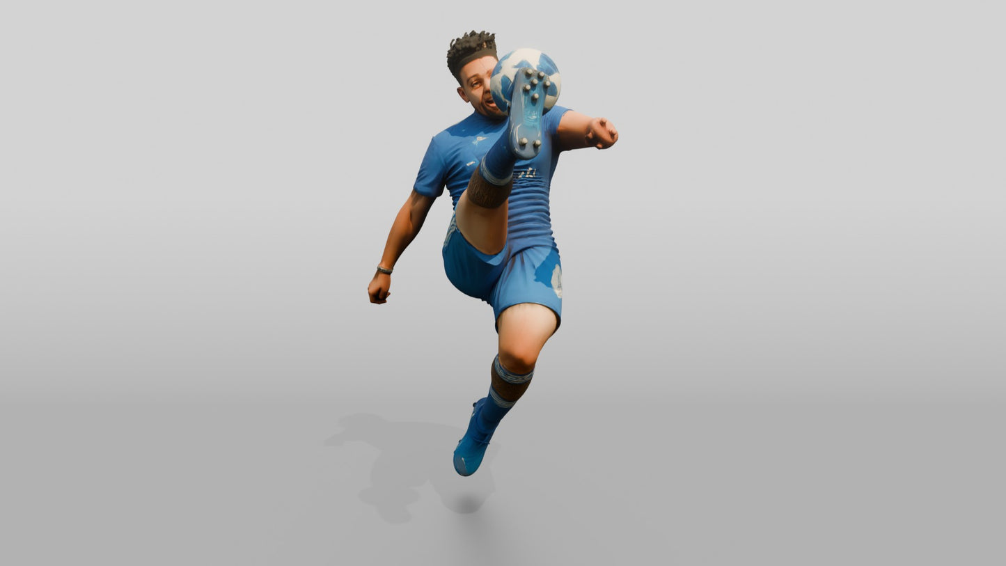 Soccer Player Side-Volley Shot