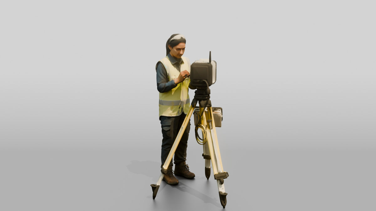 Construction Worker Woman 66 - 3D character model, view 5