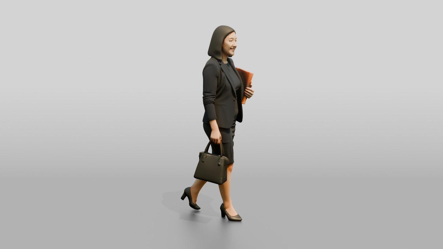 Businesswoman Holding a Folder