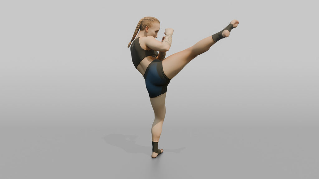 Kickboxer Axe Kick Downward