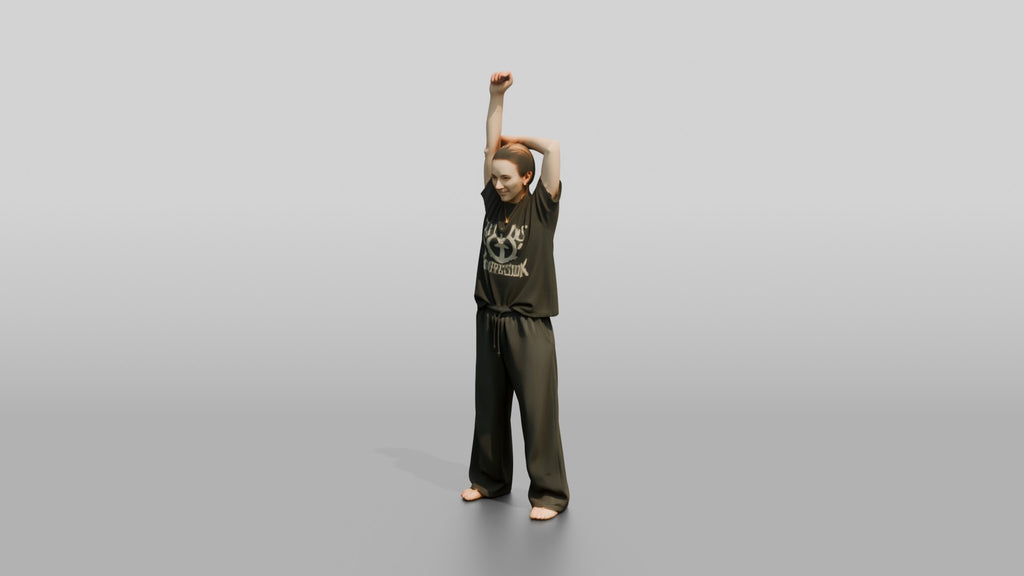 Woman Stretching Overhead Shoulder