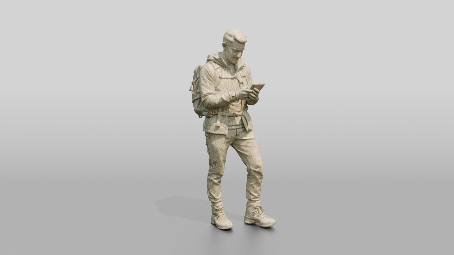 Man Checking Mountain Pass Map