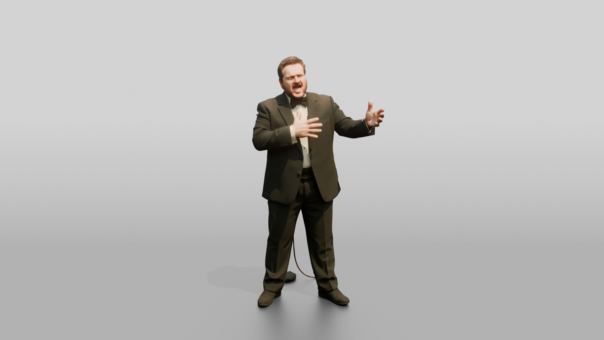 Opera Singer Belting with Hand on Chest