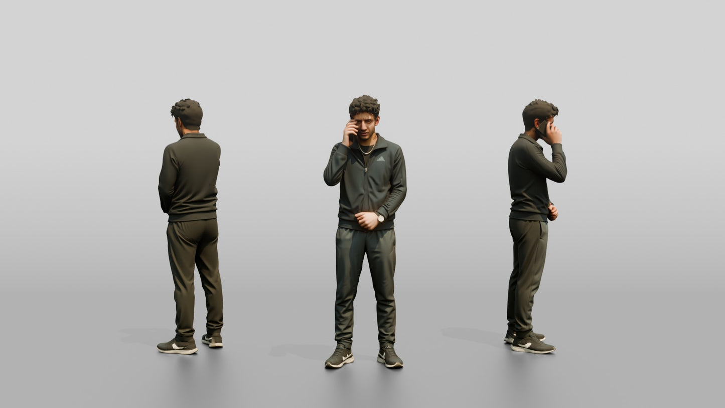 Middle Eastern Male On The Phone