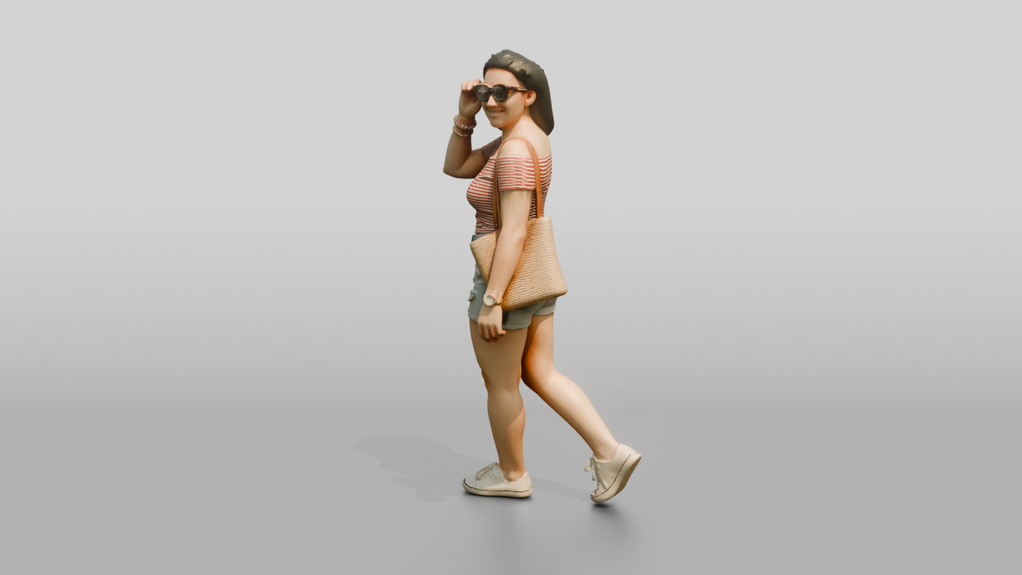 Curvy Maltese Teenage Girl Adjusting Her Sunglasses
