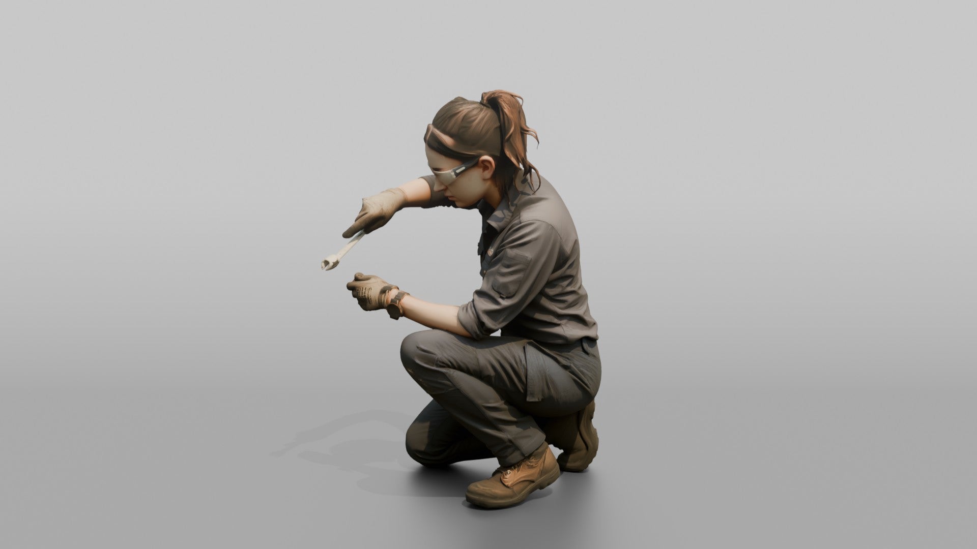 Engineer Repairing a Fuel Pump Assembly