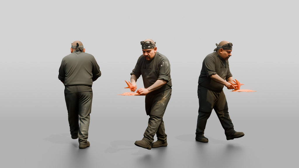 Line Cook Julienning Carrots