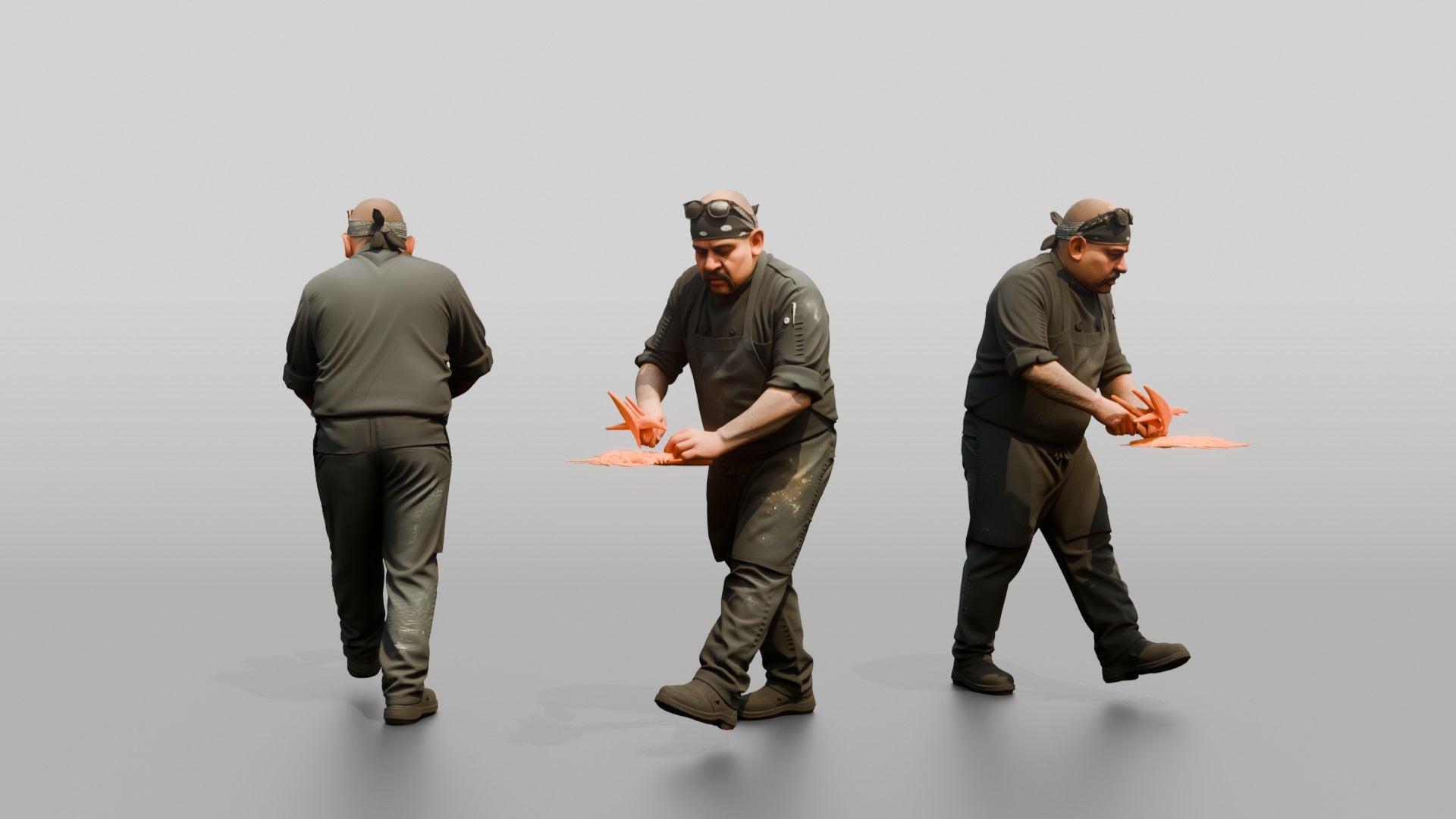 Line Cook Julienning Carrots