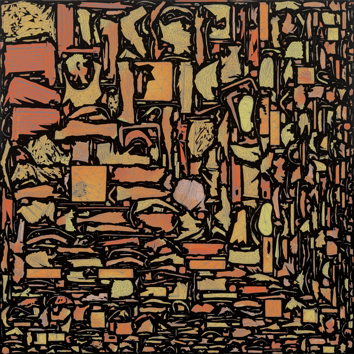 Traveler In A Security Line - UV layout, metallic roughness map