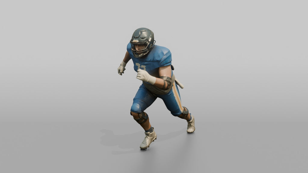 Offensive Lineman Pulling on a Sweep Play