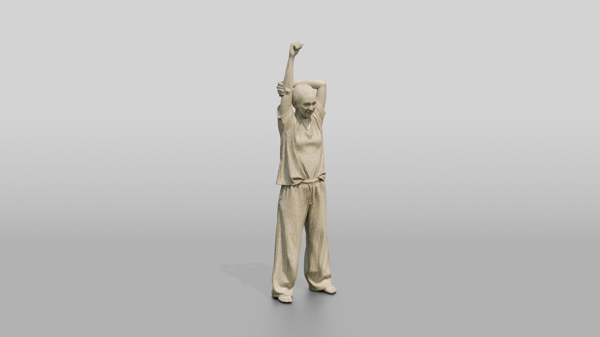 Woman Stretching Overhead Shoulder