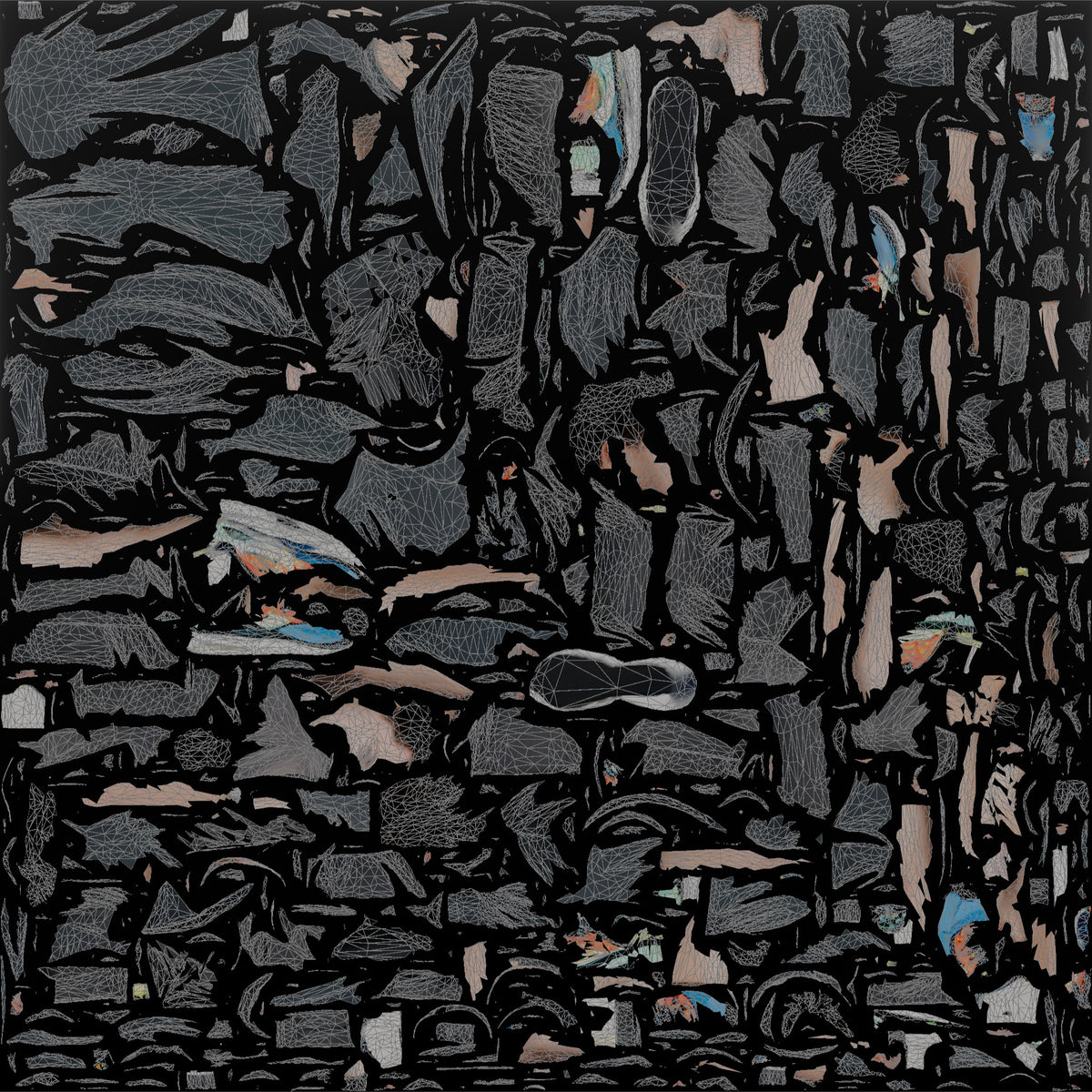 Patron Man Striking A Confident Pose, Colorful Sneakers And Joggers - UV layout, base color map