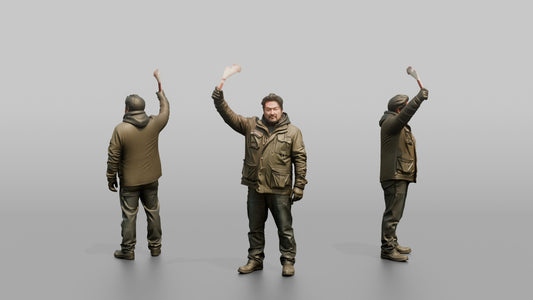 Protester Man Waving a Flare
