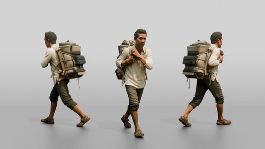 Southeast Asian Male Walking