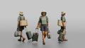 Traveler Carrying A Beach Bag