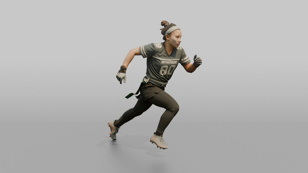 Wide Receiver Running a Deep Post Route