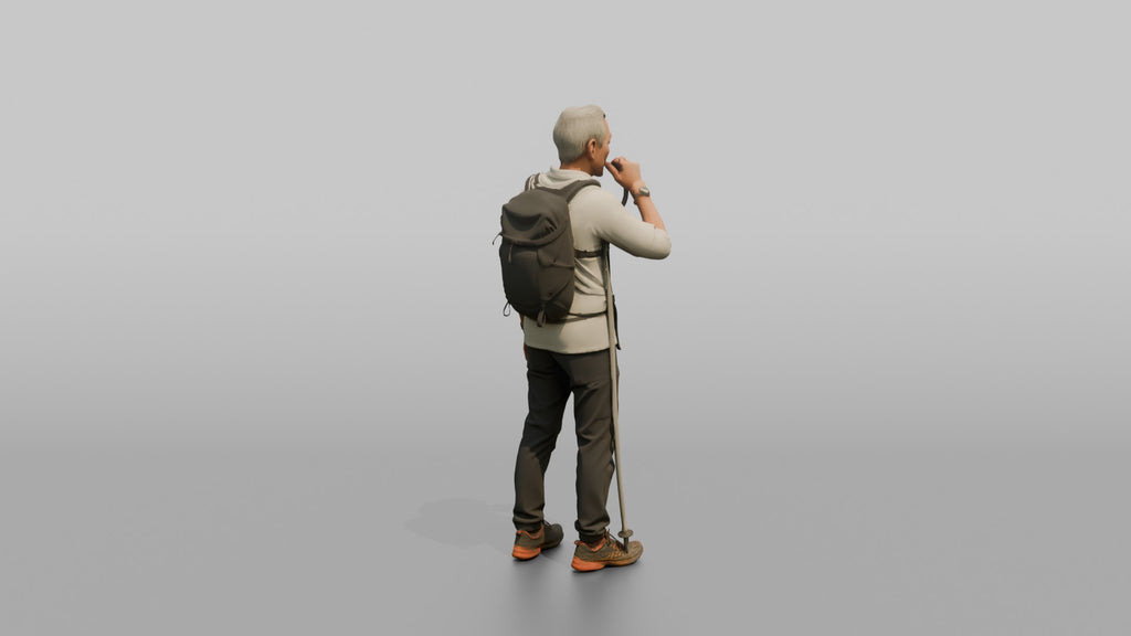 Hiker Drinking from a Hydration Bladder