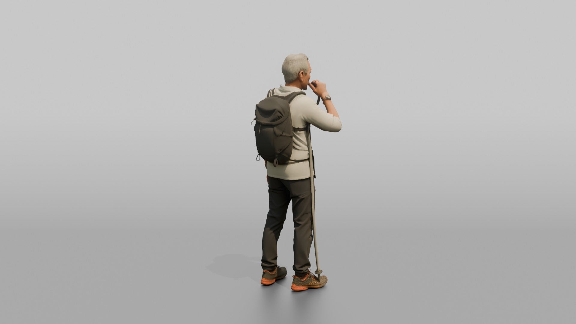 Hiker Drinking from a Hydration Bladder