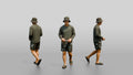 Man Loosening Drawstring on Boardshorts