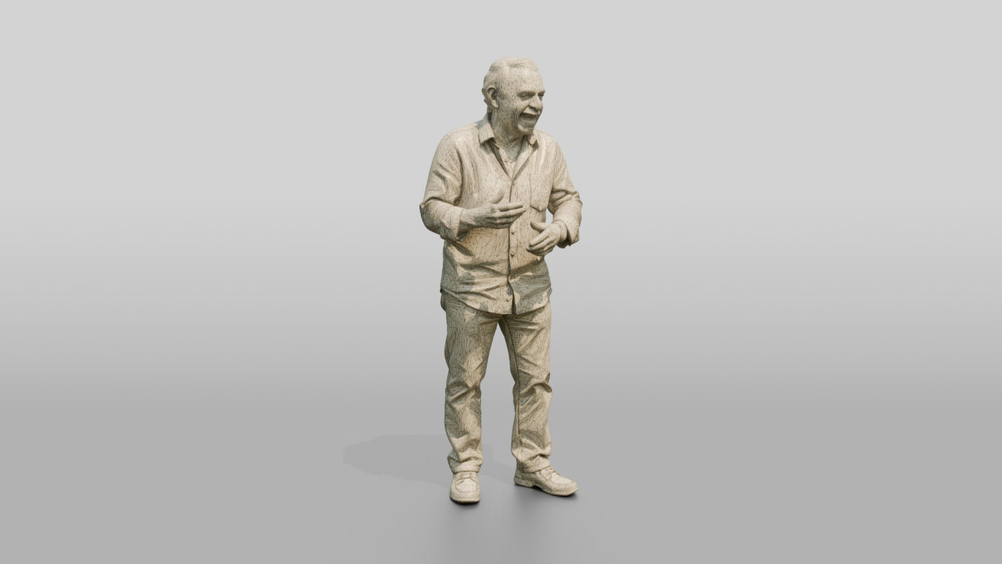 Elderly Spanish Man Laughing Heartily